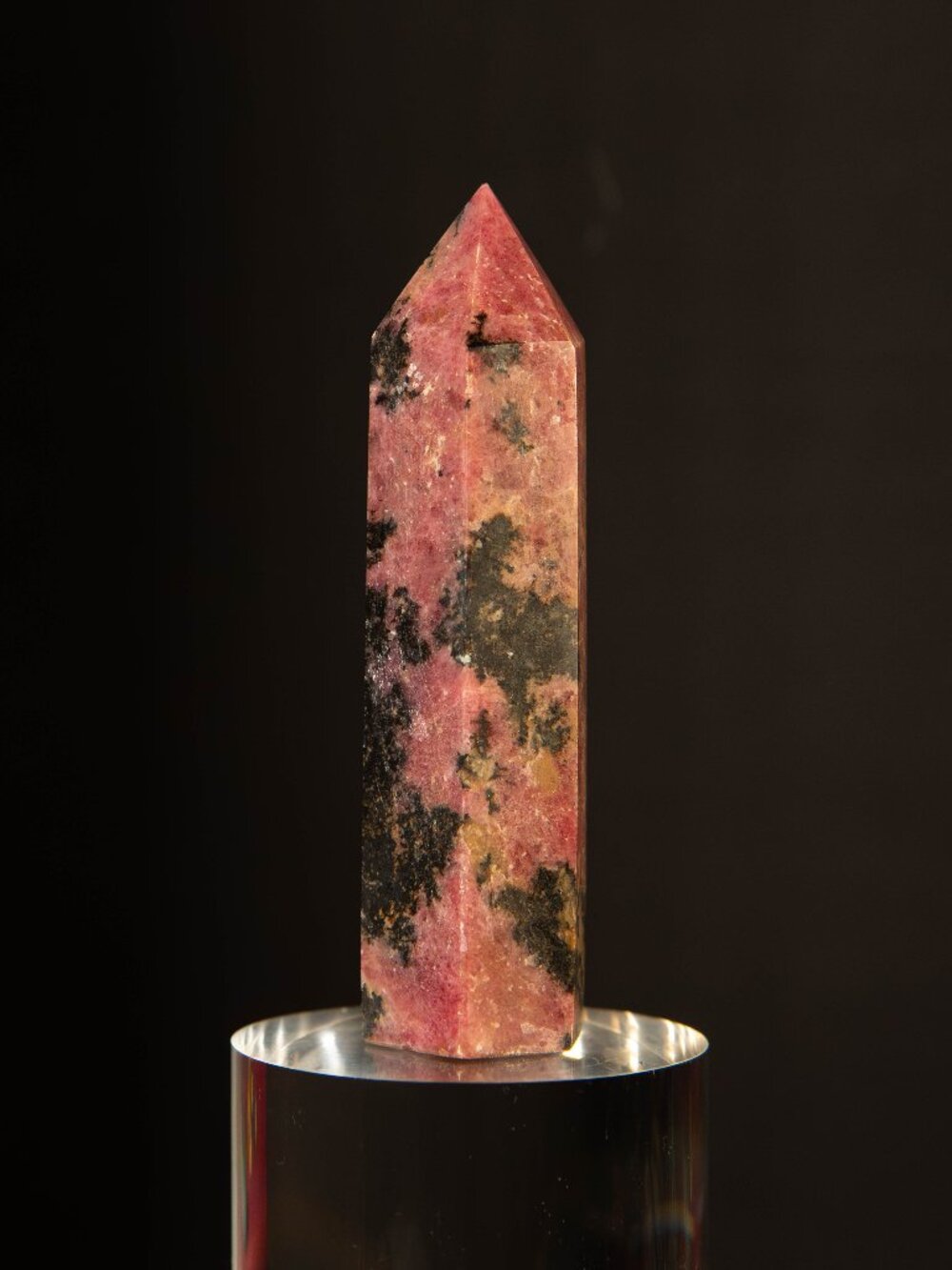 Natural Rhodonite Crystal Tower Point 3.5” - Picture 1 of 9